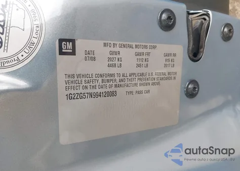 2009 Pontiac G6 from USA, damaged, VIN 1G2ZG57N994120083